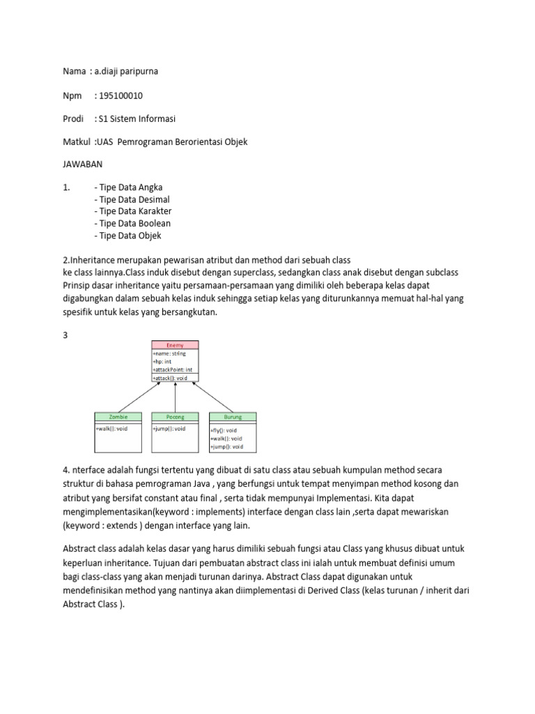 Pemrograman Berorientasi Objek di Java | PDF