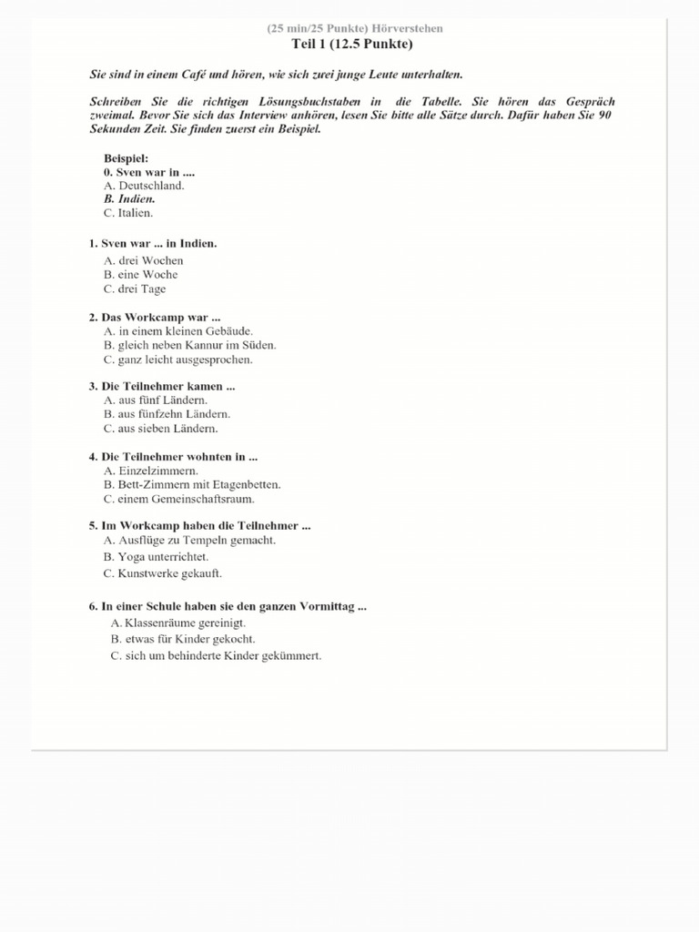 B1 Hören Muster 1 - 250507 - 201042 | PDF