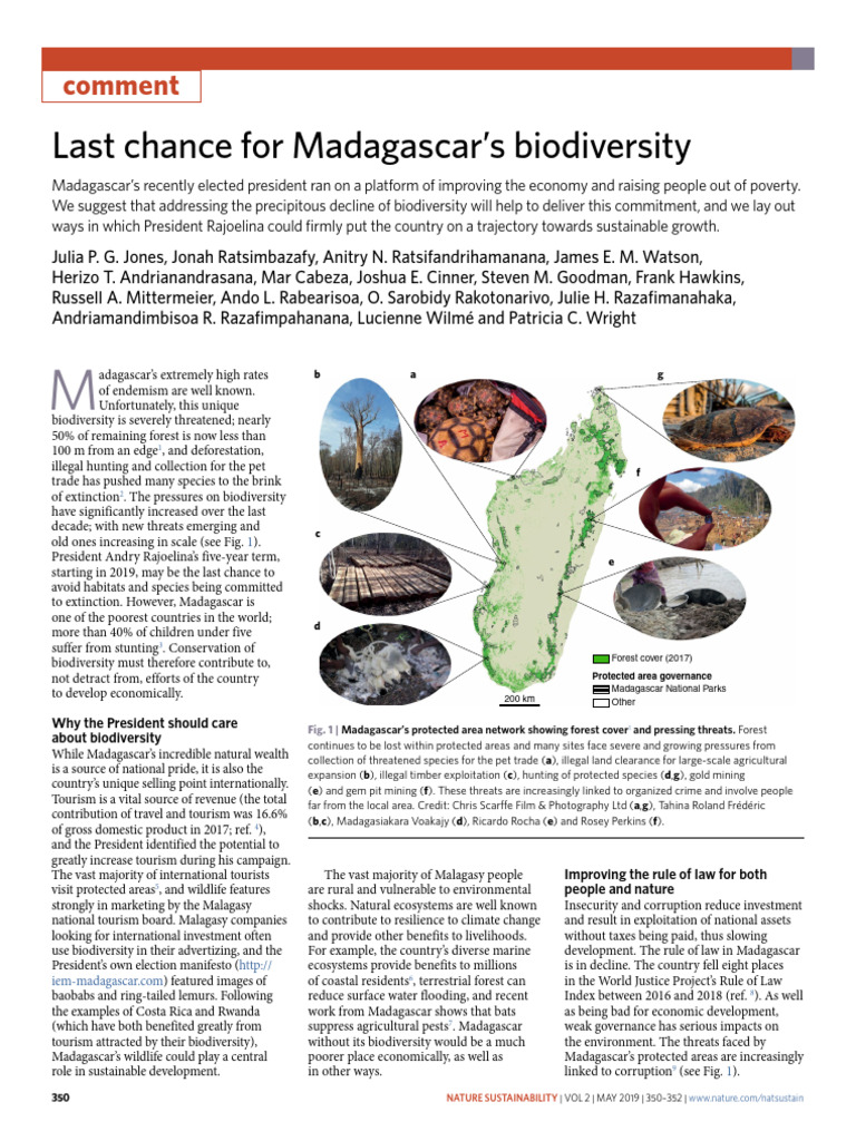 10.1038@s41893 019 0288 0 | PDF | Madagascar | Biodiversity