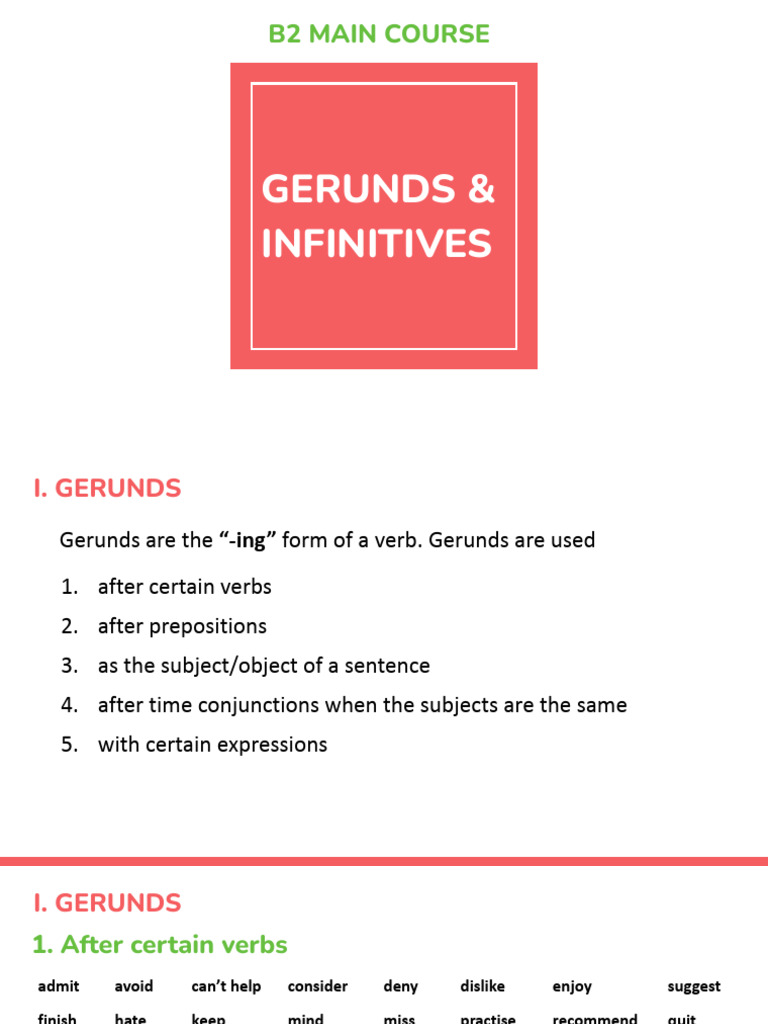 Gerunds and Infinitives Explained | PDF | Verb | Subject (Grammar)