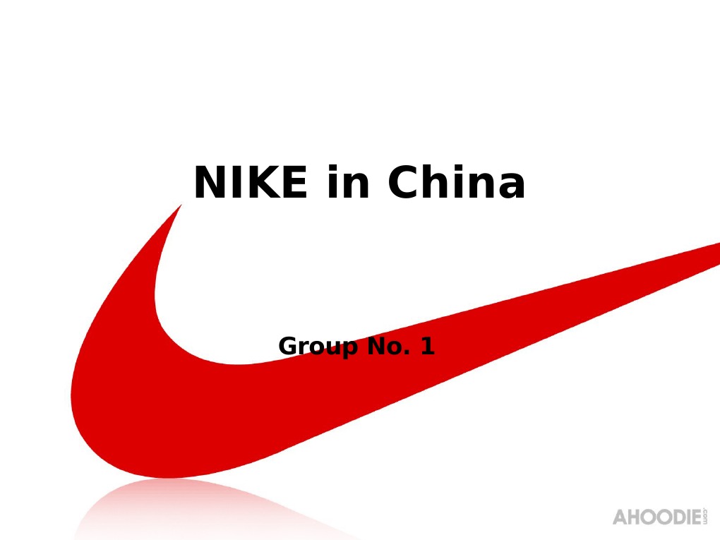 Nike in China PDF Nike Economy Of China