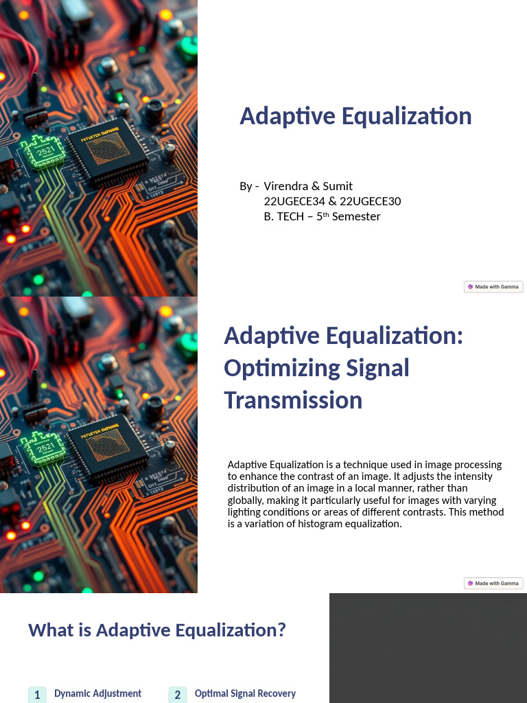 Adaptive Equalization Optimizing Signal Transmission | PDF ...