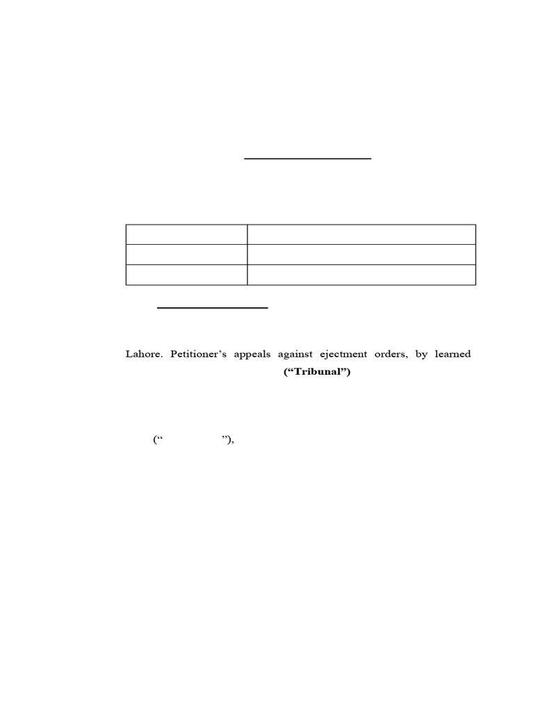 Lahore High Court Rent Case Judgment | PDF | Leasehold Estate | Lease