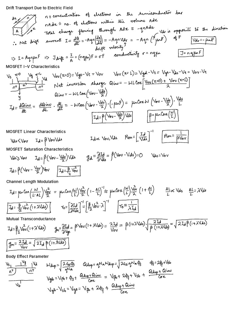 MOSFET Characteristics and Performance Analysis | PDF