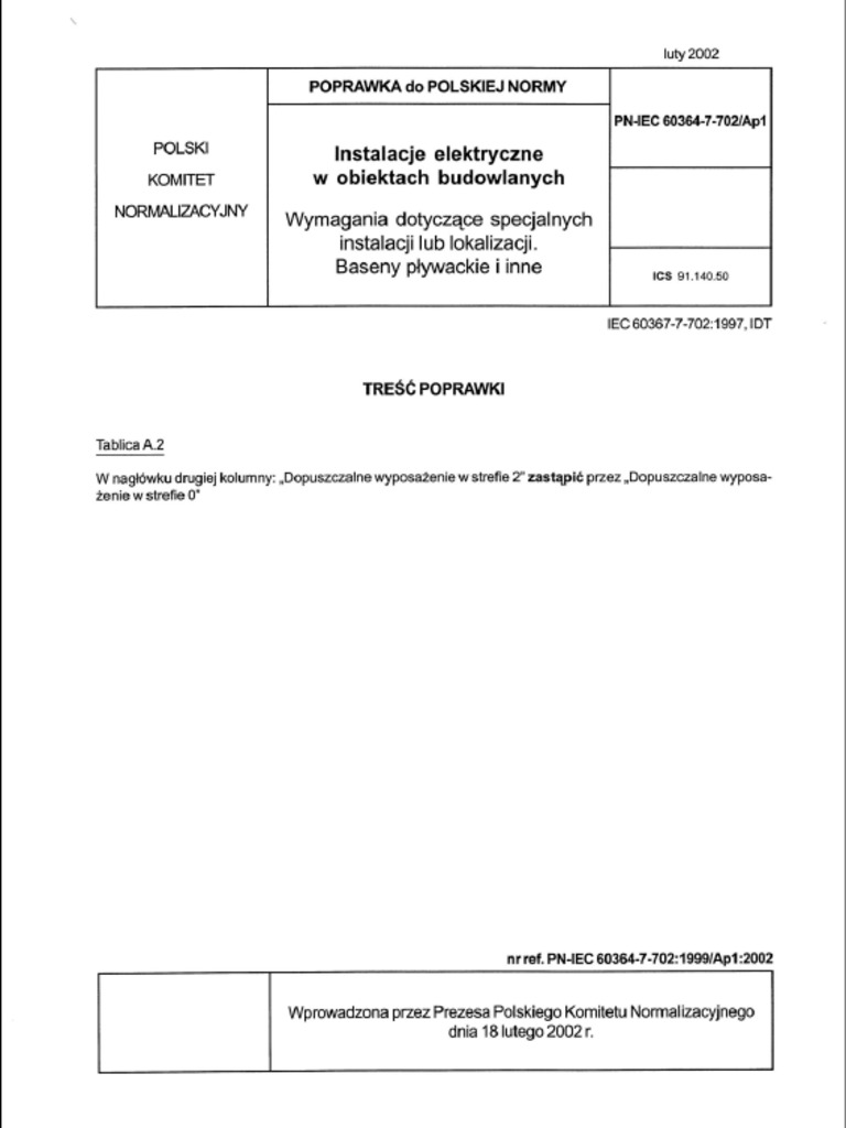 5a.36b - PN-IEC 60364-7-702 1999 Apl 2002 | PDF