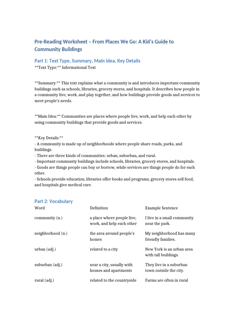 G2 Week3 Preview Worksheet | PDF | Libraries | Schools
