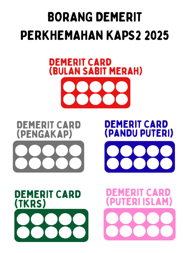 Demerit Card | PDF