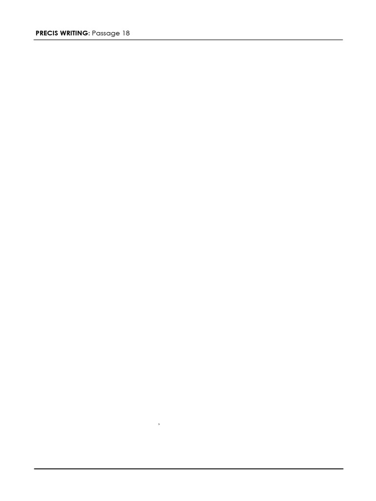 Precis Writing Passage 18 | PDF
