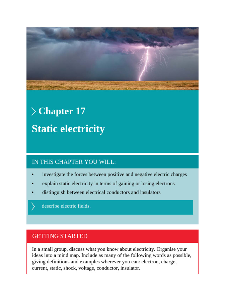 Charges in Static Electricity Explained | PDF | Electric Charge | Electron
