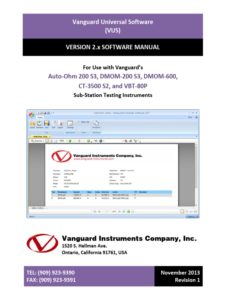 Vanguard VUS 2.x Software Manual | PDF | Icon (Computing) | Microsoft ...