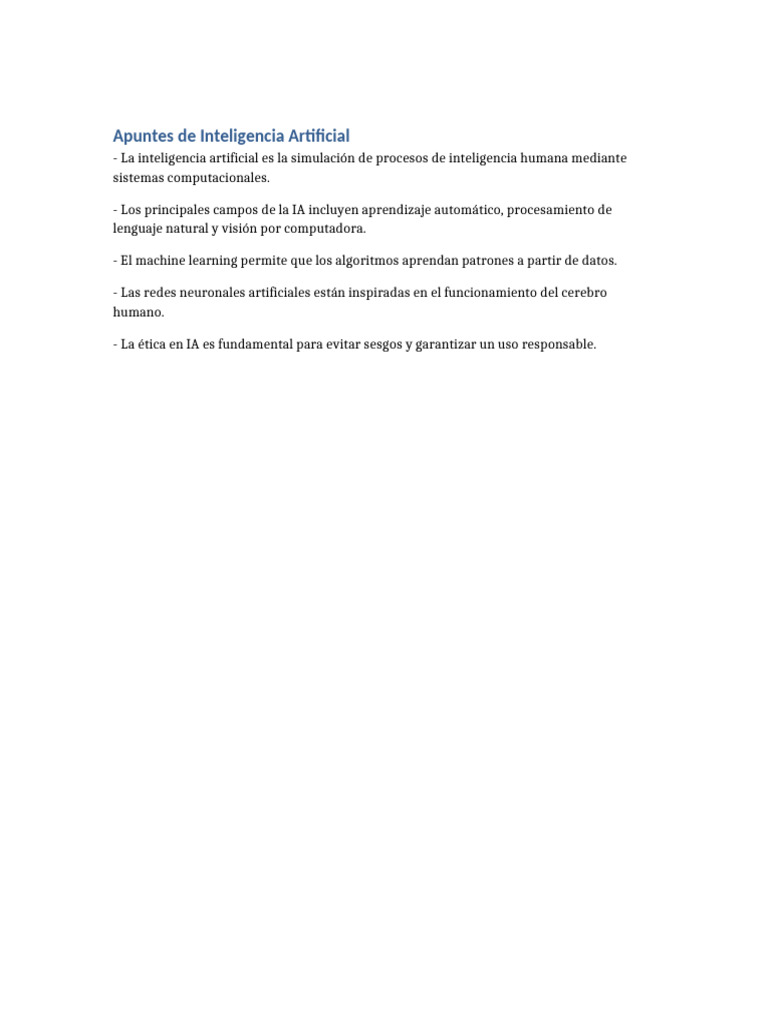 Fundamentos de Inteligencia Artificial | PDF