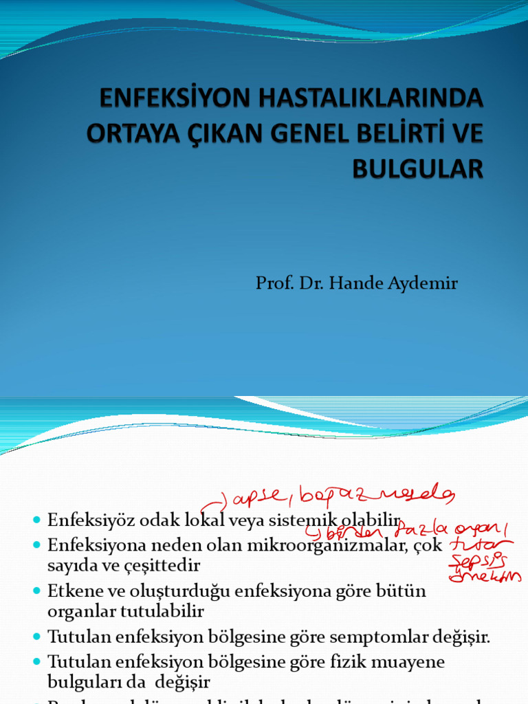 02 Enfeksiyon Hast Genel Belirti Bulgular | PDF