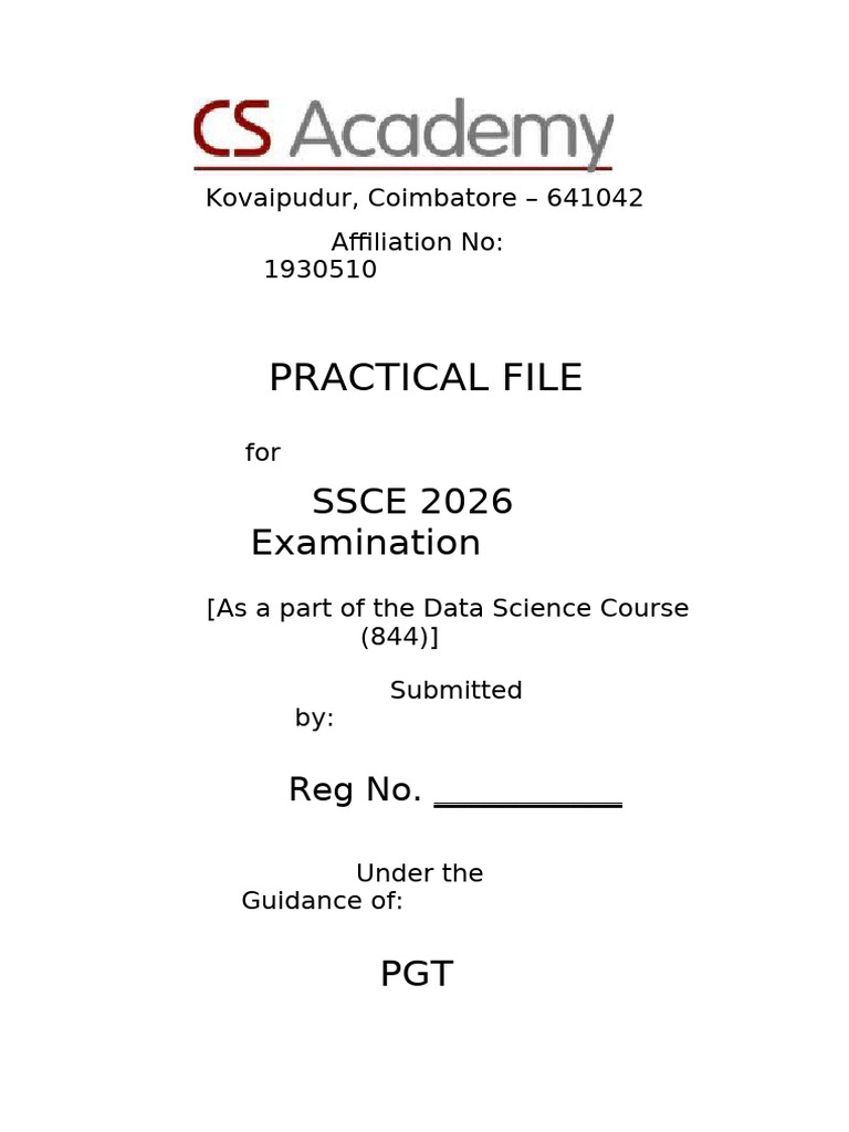 Class XII Data Science Practical Programs | PDF | Statistical Analysis ...