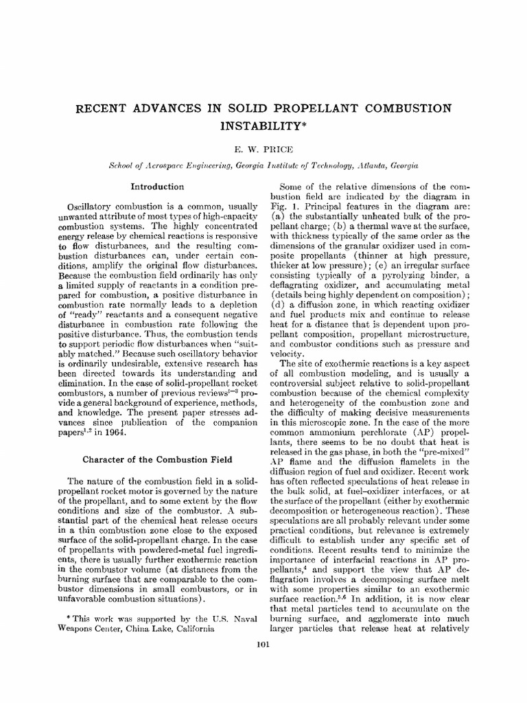Price - Recent Advances in Solid Propellant Combustion Instability ...