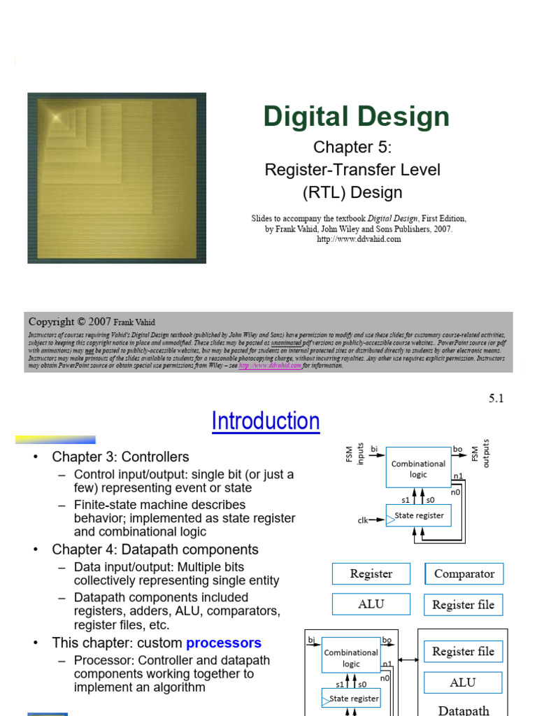 RTL Design for Custom Processors | PDF | Central Processing Unit ...