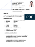 U.G.Upatissa Bandara: Application For The Post of R.T.G. / R.M.G. / Straddle Carrier / Operator