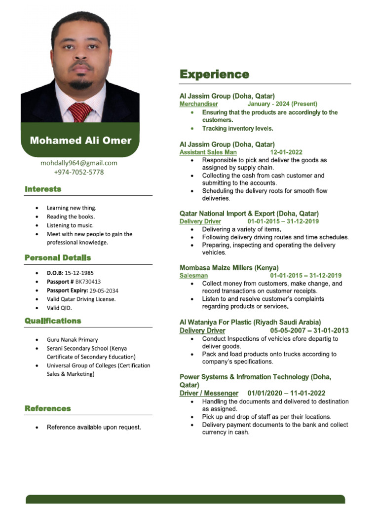 Mohammed Ali CV 1 Rectified-1 | PDF