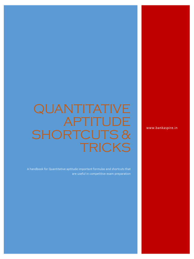 Quantitative Aptitude Shortcuts Guide | PDF | Fraction (Mathematics ...