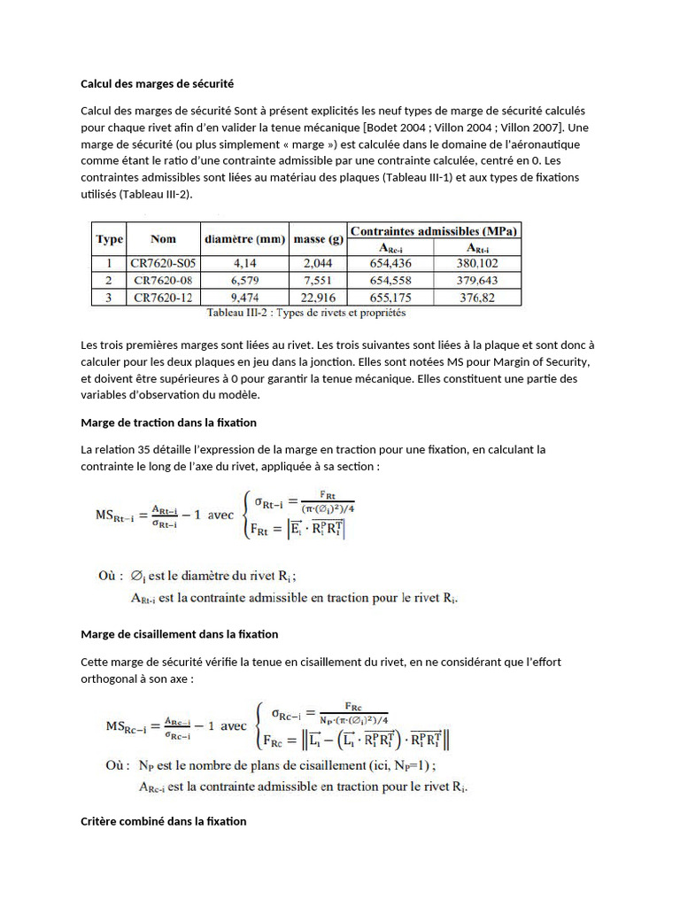 Calcul des marges de sécurité en aéronautique | PDF