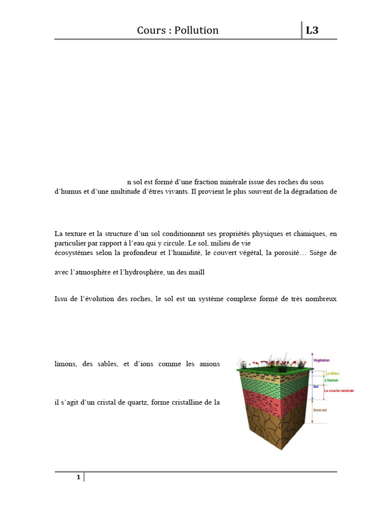 Pollution des sols : causes et impacts | PDF | Sol (pédologie) | La nature