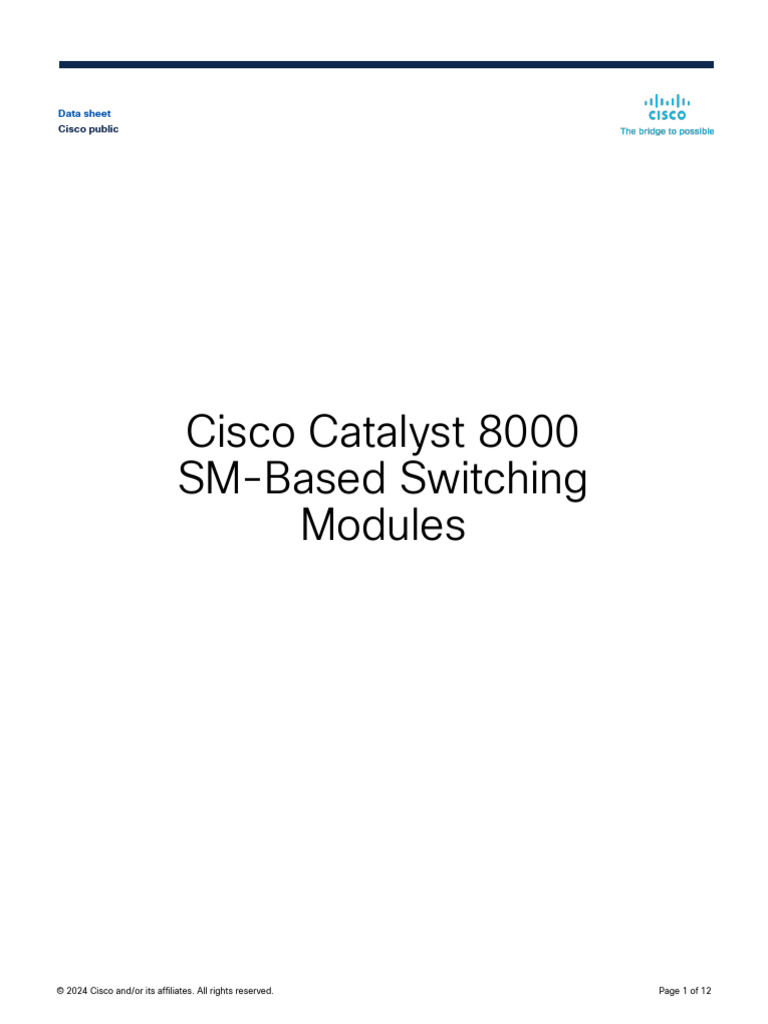 Catalyst 8000 SM Switch Module Ds | PDF | Network Switch | Computer Network