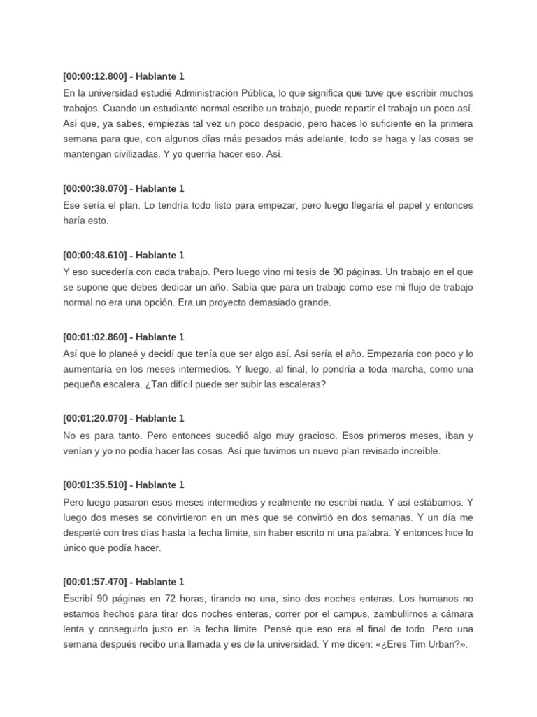 (Demo Translated Transcription) TED Talk | PDF