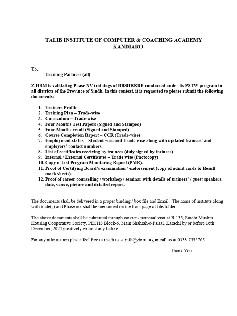 Talib Institute of Computer LLL | PDF