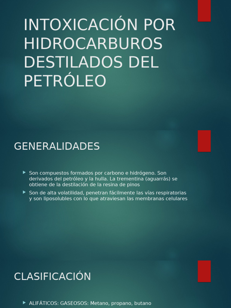 Intoxicación Por Hidrocarburos Destilados Del Petróleo | PDF ...