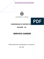 Compendium of Instructions (2009) On Service Career For Haryana Govt. Employees - Naresh Kadyan