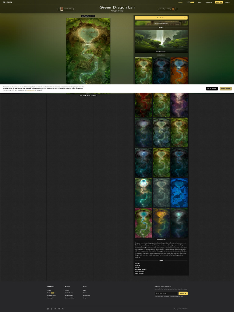 Green Dragon Lair Adventure Map PDF