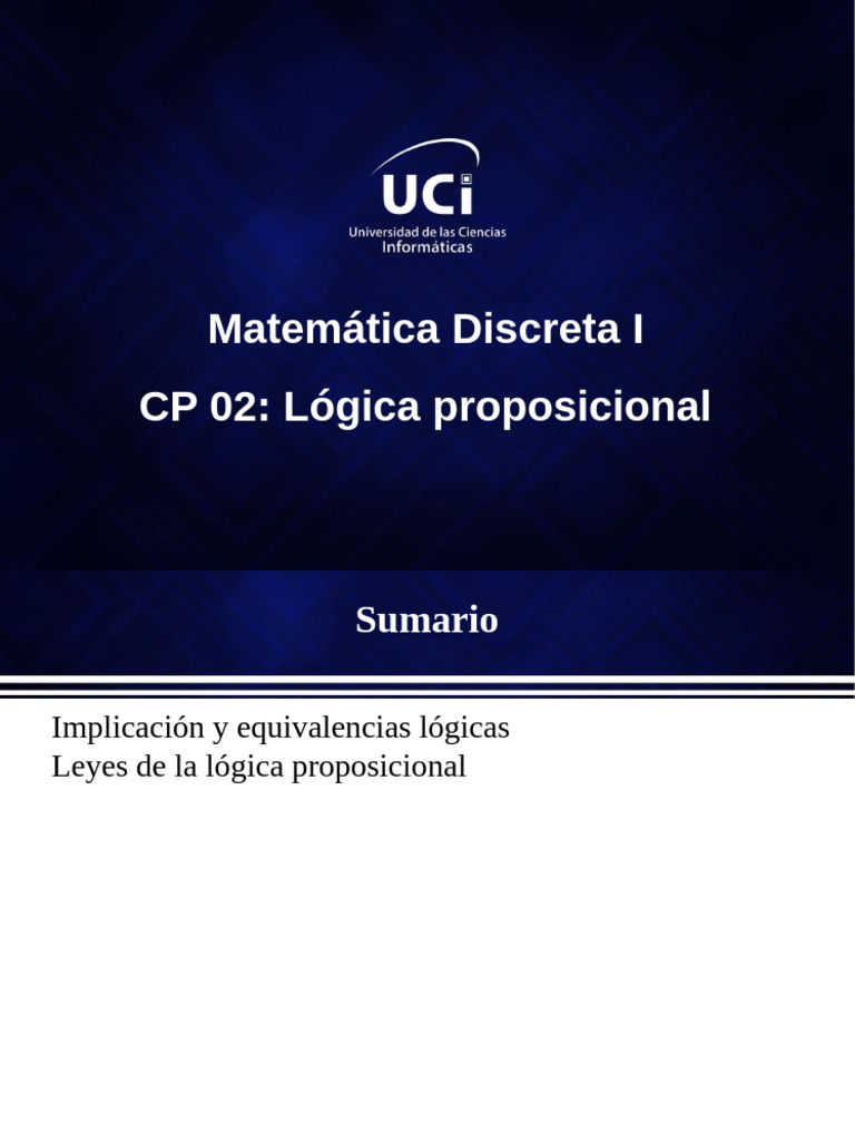 CP02 Lógica Proposicional | PDF