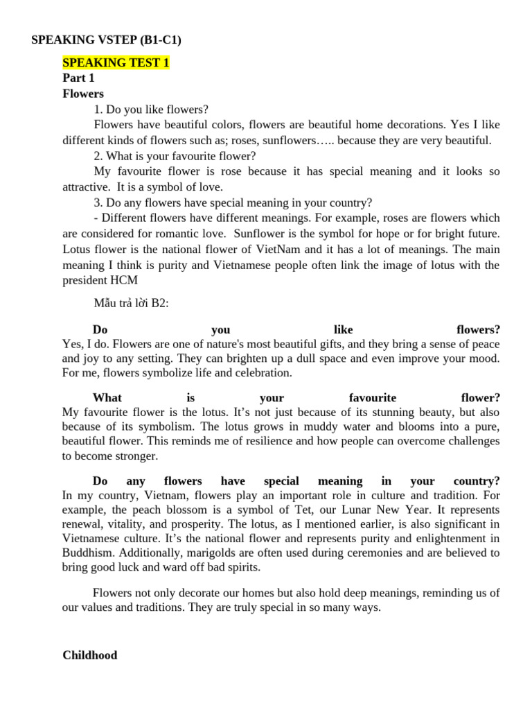 Speaking Test Guide: Topics & Tips | PDF | Internet | English Language