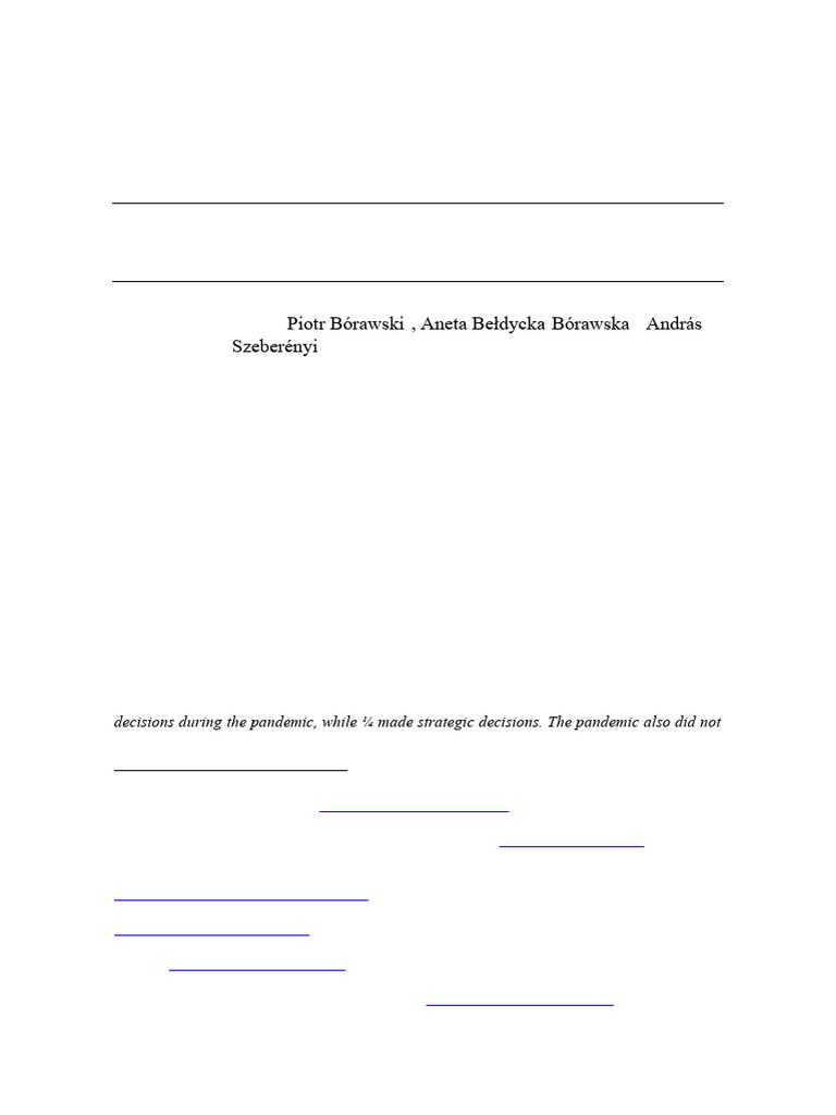 Resilience of Supply Chains in The Automotive Industry During The COVID ...