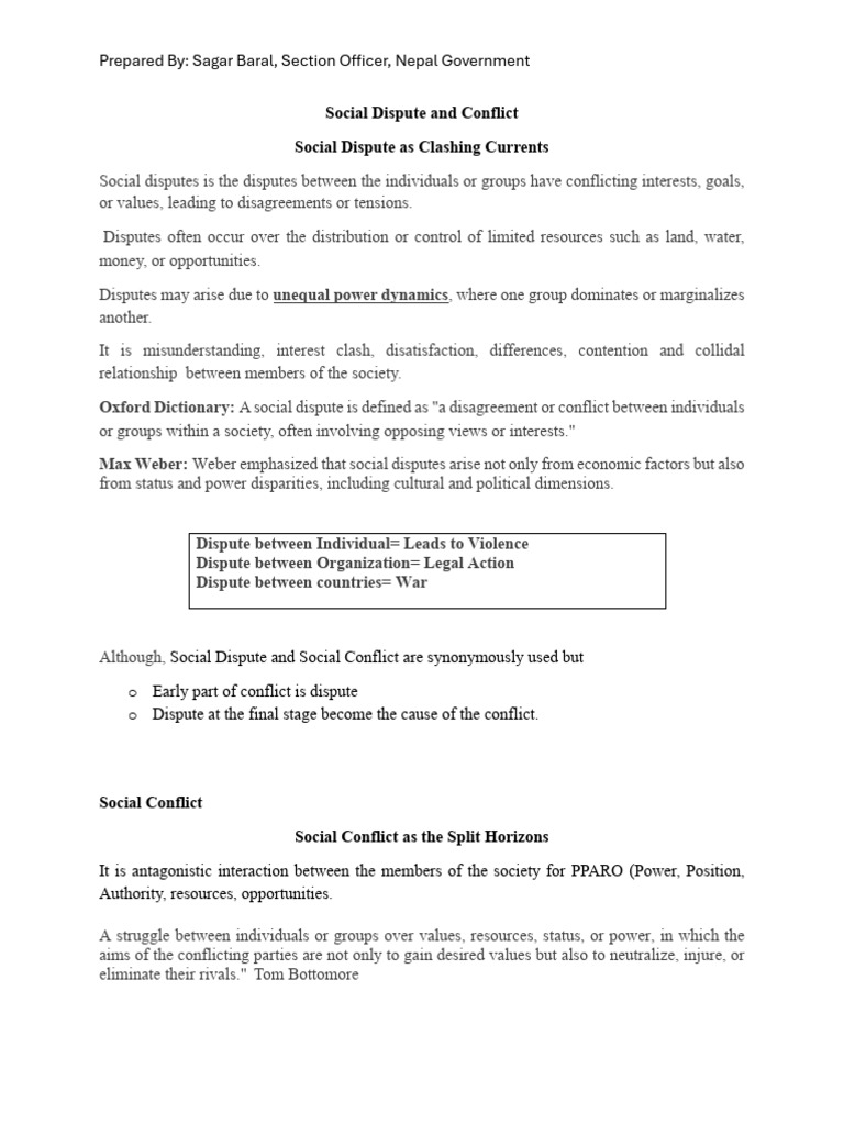 Understanding Social Disputes and Conflicts | PDF | Mediation ...