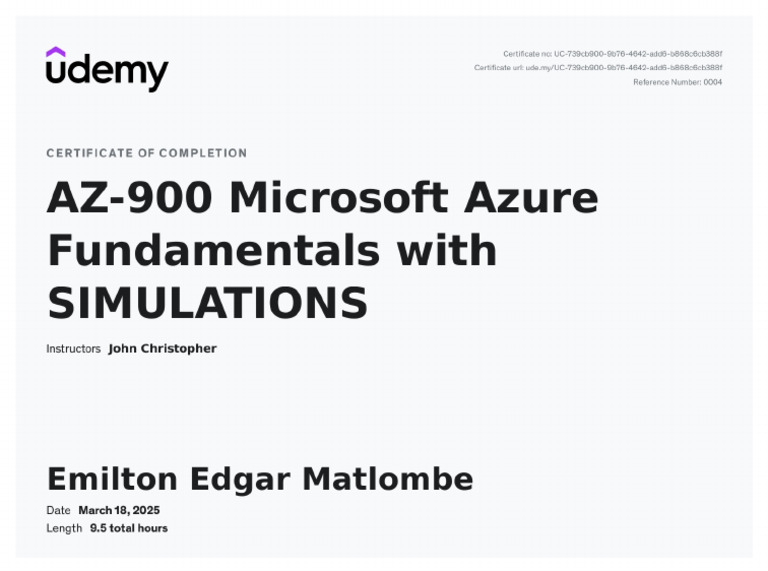 Udemy Azure 900 | PDF