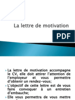 La Lettre de Motivation