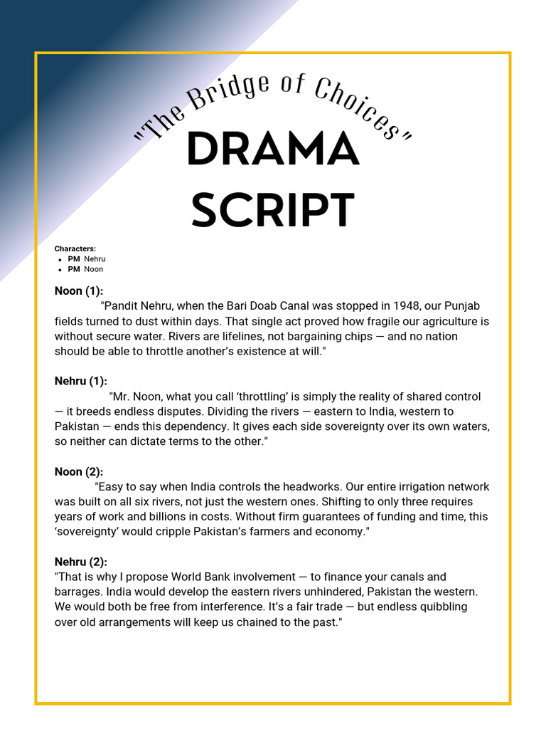 Blue White Gradient Minimalist Drama Script A4 Document | PDF | Economies