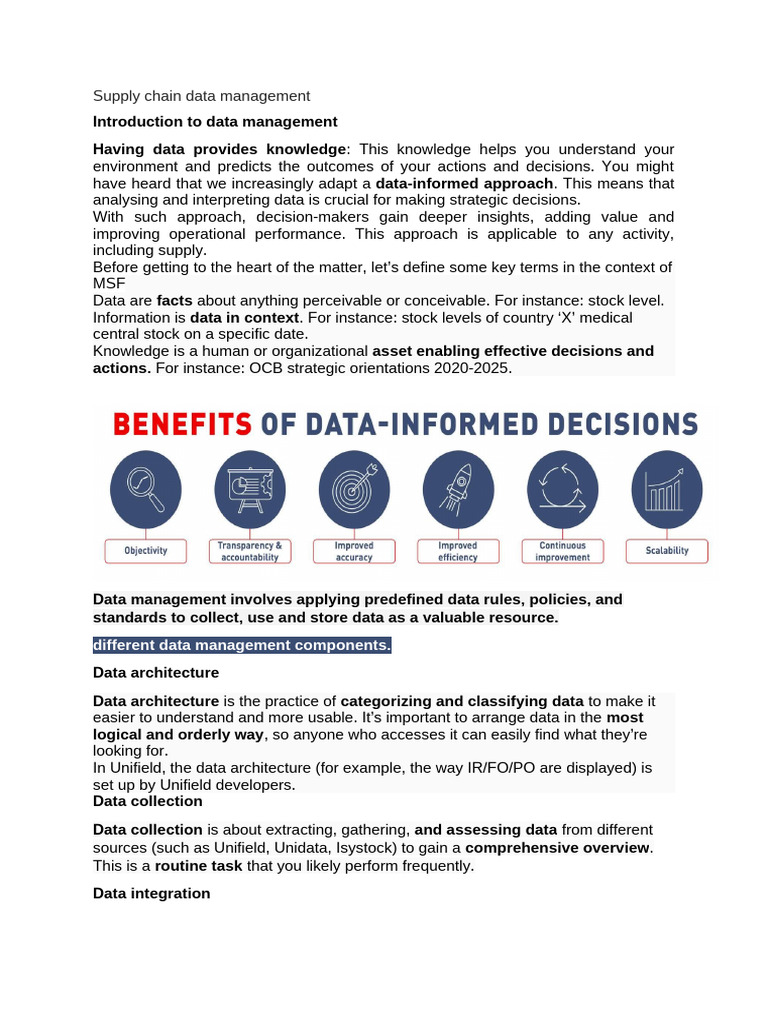 Effective Supply Chain Data Management | PDF | Data Management | Data