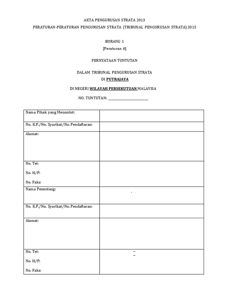 Strata Management Tribunal Claim Form | PDF | Common Law | Business
