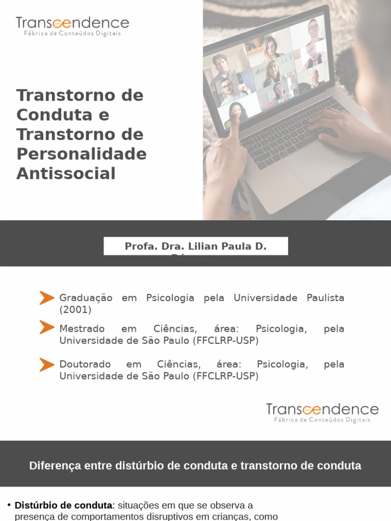 Diferenças entre Transtornos de Conduta e Antissocial | PDF ...