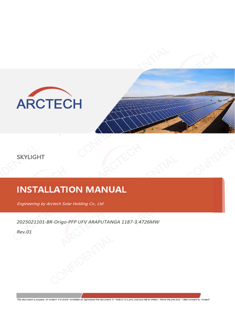 Manual Arctech | PDF | Photovoltaics | Screw