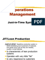 Operations Management: Just-in-Time Systems