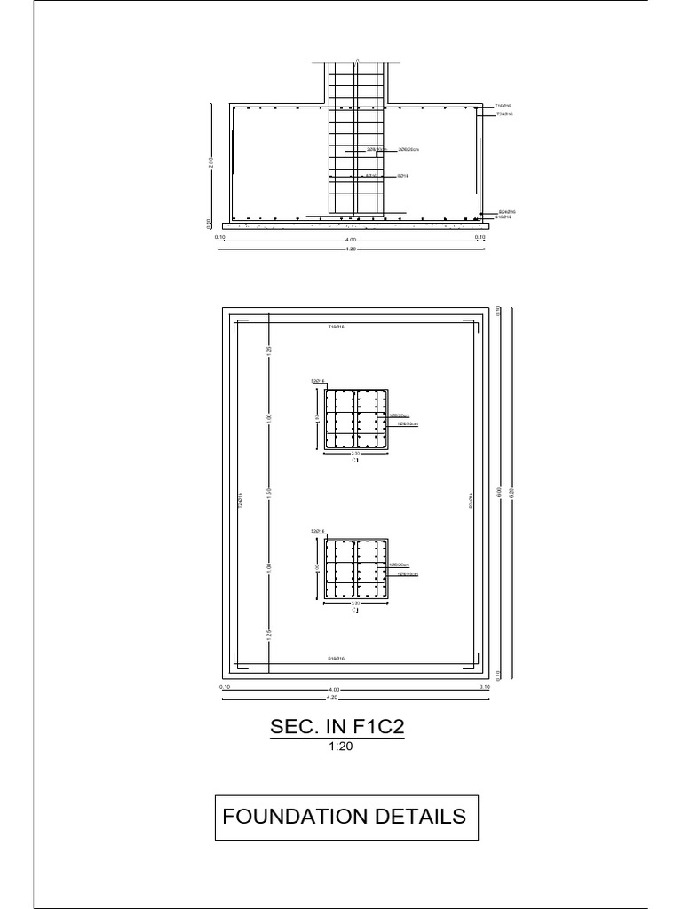 Foundation Details: Sec. in F1C2 | PDF