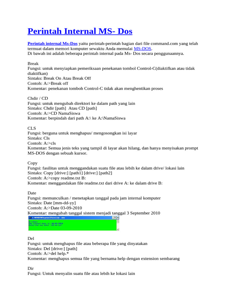 Perintah Internal MS | PDF