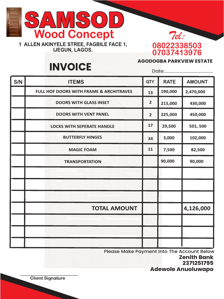 Samsod Invoice 2 | PDF