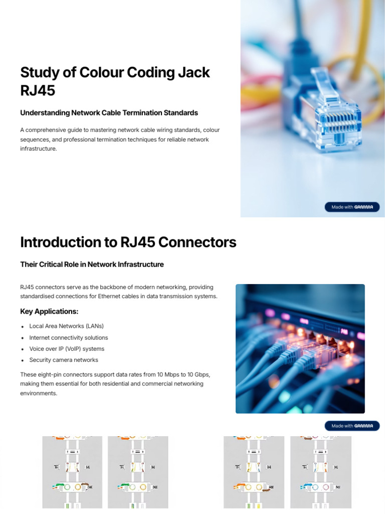 Jack Colour Coding Standards Explained | PDF | Computer Network ...