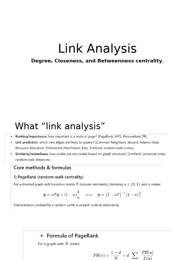 Link Analysis | PDF