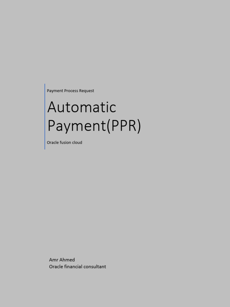 Automatic Payment | PDF