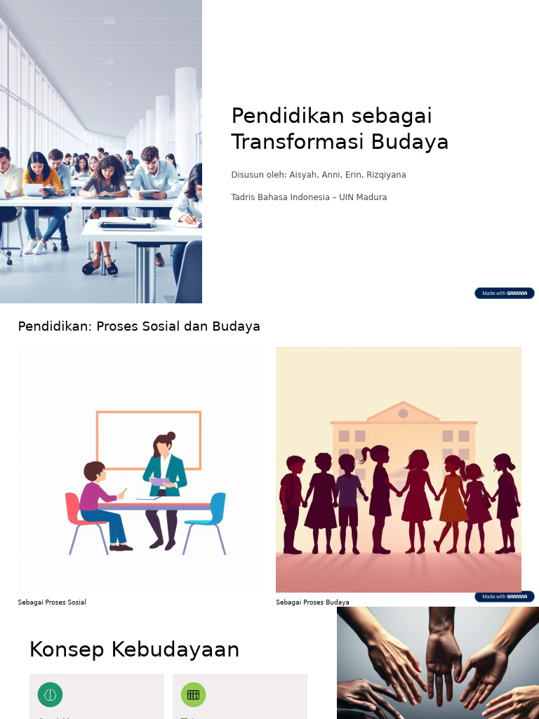 Pendidikan Transformasi yang Berakar Budaya