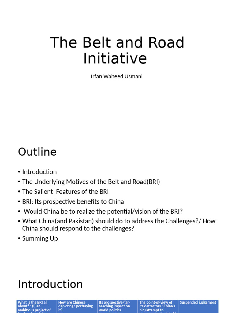 Understanding the Belt and Road Initiative | PDF | World Politics | China